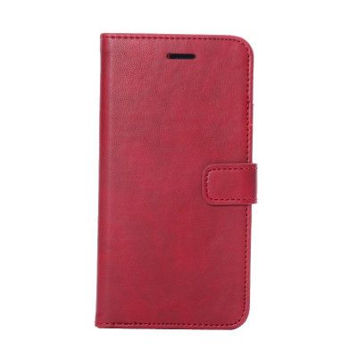Crazy Horse Plånboksfodral till Apple iPhone 6(S) Plus - VinRöd