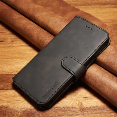 DG.MING Retro Plånboksfodral Konstläder för iPhone 6s Plus - Svart