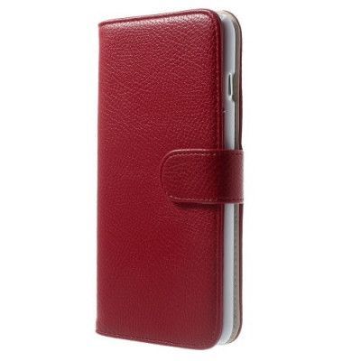 Embossed Plånboksfodral till Apple iPhone 6(S) Plus (Röd)