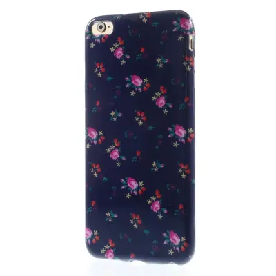 Flexicase Skal till Apple iPhone 6(S) Plus - Svart Rosa Blommor