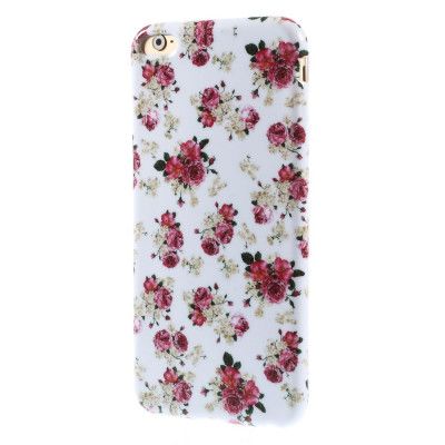 Flexicase Skal till Apple iPhone 6(S) Plus - Vit Rosa Blommor