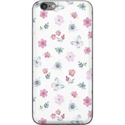 Mobilskal till Apple iPhone 6s Plus med Blommor och fjärillar