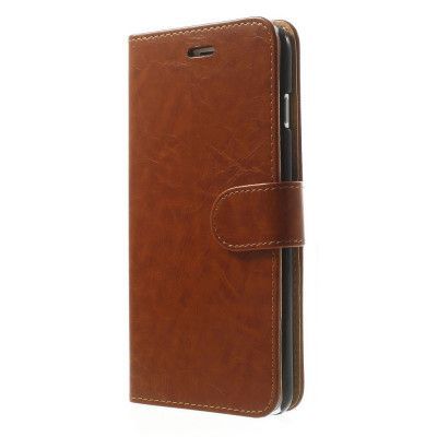 Glossy Crazy Horse Plånboksfodral till Apple iPhone 6(S) Plus - Brun