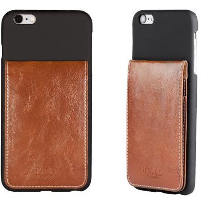iDeal Smart Skal för Apple iPhone 6(S) Plus, 3 kortplatser - Svart/Brun
