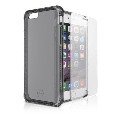 Itskins Spectrum 3D Combo Skal till iPhone 6S Plus (Svart) + Tempered Glass
