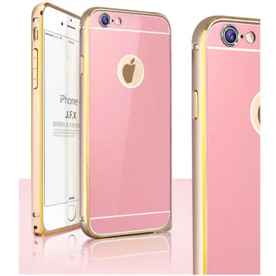 JFX Metallbumper-skal till Apple iPhone 6(S) Plus (Rose gold - Gold)