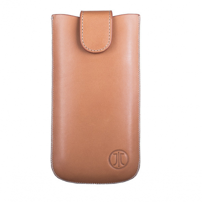JT Berlin Slimcase 3XL av äkta läder - Cognac