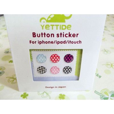 Klistermärkes hemknapp för Apple iPhone och iPad (Dots)