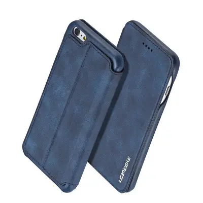 LC.IMEEKE iPhone 6s Plus/6 Plus Retro Konstläder fodral - Blå