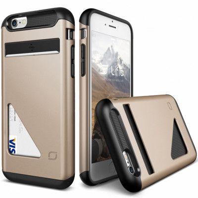 Lific Mighty Card Defense Skal till Apple iPhone 6(S) Plus - Guld