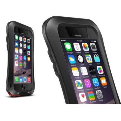 LoveMei Extreme Skal med Gorilla Glas till Apple iPhone 6(S) Plus - Svart