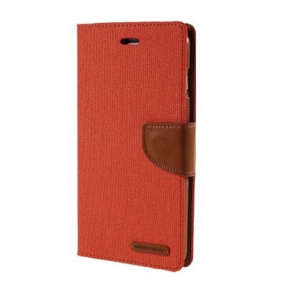 Mercury Canvas Diary Plånboksfodral till Apple iPhone 6(S) Plus - Orange