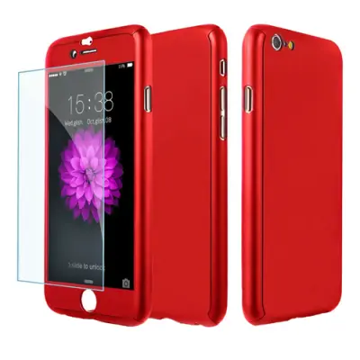 Pavoscreen 360° Helomslutande skal för iPhone 6(S) Plus, röd