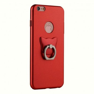 Skal med ring till iPhone 6 / 6S Plus - Röd