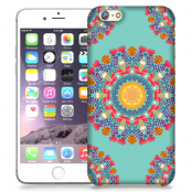 Skal till Apple iPhone 6(S) Plus - Blommigt mönster - Turkos
