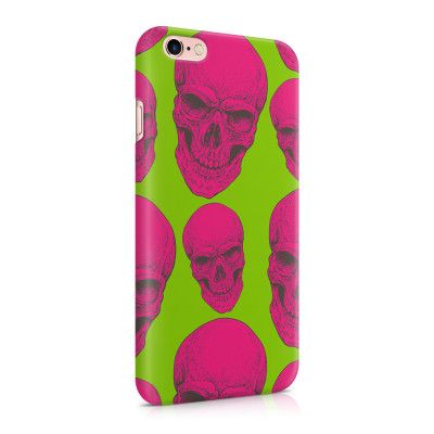 Skal till Apple iPhone 6(S) Plus - Dödskallar - Magenta