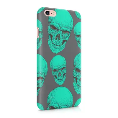 Skal till Apple iPhone 6(S) Plus - Dödskallar - Turkos