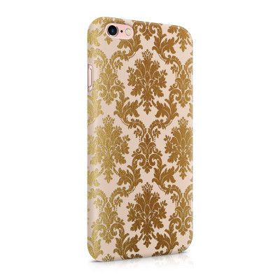 Skal till Apple iPhone 6(S) Plus - Damask - Guld/Persika