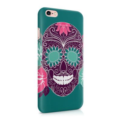 Skal till Apple iPhone 6(S) Plus - Glad dödskalle - Grön