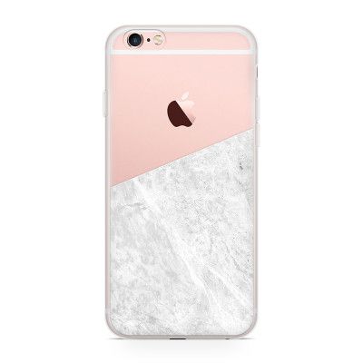 Skal till Apple iPhone 6(S) Plus - Half marble white