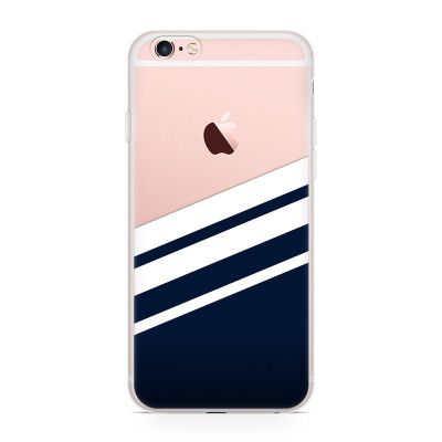 Skal till Apple iPhone 6(S) Plus - Half striped blue