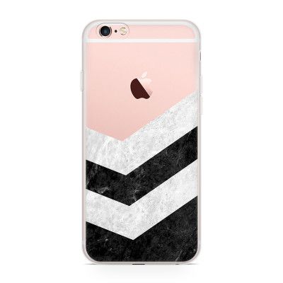 Skal till Apple iPhone 6(S) Plus - Halv marble grey/black