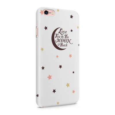 Skal till Apple iPhone 6(S) Plus - Love you to the moon and back - Brun