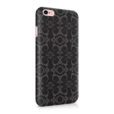 Skal till Apple iPhone 6(S) Plus - Mönstrad tapet - Svart/Grå