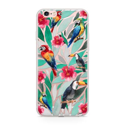 Skal till Apple iPhone 6(S) Plus - Parrot jungle