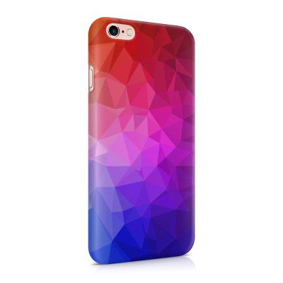 Skal till Apple iPhone 6(S) Plus - Polygon - Blå/Lila/Röd