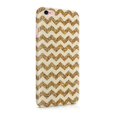 Skal till Apple iPhone 6(S) Plus - Ränder - Guld/Beige