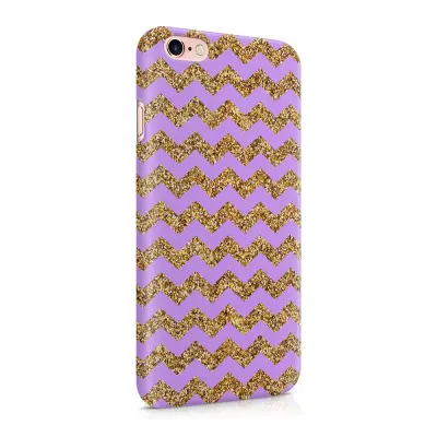 Skal till Apple iPhone 6(S) Plus - Ränder - Guld/Lila