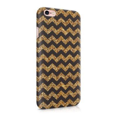 Skal till Apple iPhone 6(S) Plus - Ränder - Guld/Svart
