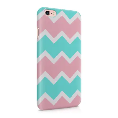 Skal till Apple iPhone 6(S) Plus - Ränder - Mint/Rosa