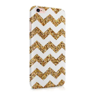 Skal till Apple iPhone 6(S) Plus - Ränder - Vit/Guld