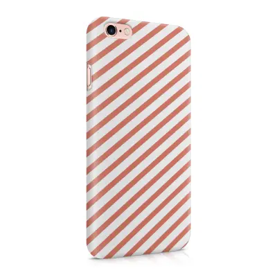 Skal till Apple iPhone 6(S) Plus - Retro ränder - Persika