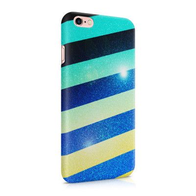 Skal till Apple iPhone 6(S) Plus - Striped Colorful Glitter