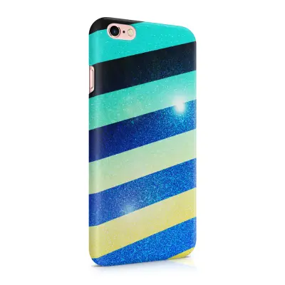 Skal till Apple iPhone 6(S) Plus - Striped Colorful Glitter