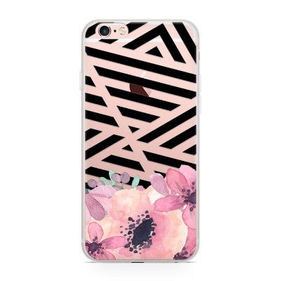 Skal till Apple iPhone 6(S) Plus - Stripes and flowers