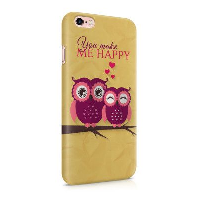 Skal till Apple iPhone 6(S) Plus - Ugglor - You make me happy