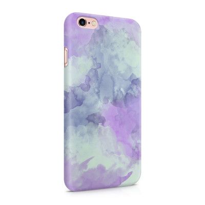 Skal till Apple iPhone 6(S) Plus - Vattenfärg - Lila/Ljusblå