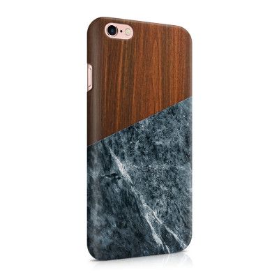 Skal till Apple iPhone 6(S) Plus - Wooden Marble Dark B
