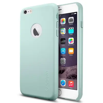 SPIGEN Leather Fit Skal till Apple iPhone 6(S) Plus - Mint