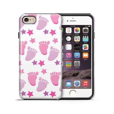 Tough mobilskal till Apple iPhone 6(S) Plus - Babyfötter - Rosa