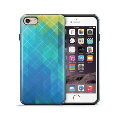Tough mobilskal till Apple iPhone 6(S) Plus - Blå kvadrater