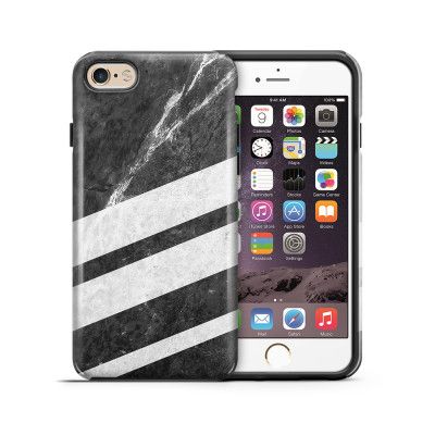 Tough mobilskal till Apple iPhone 6(S) Plus - Black Striped Marble