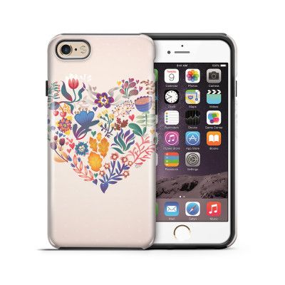 Tough mobilskal till Apple iPhone 6(S) Plus - Blommigt hjärta