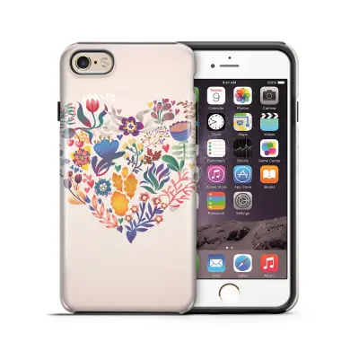 Tough mobilskal till Apple iPhone 6(S) Plus - Blommigt hjärta