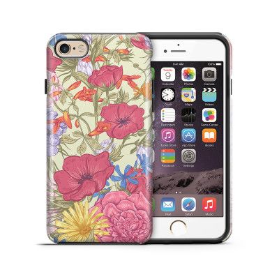 Tough mobilskal till Apple iPhone 6(S) Plus - Blommor - Beige