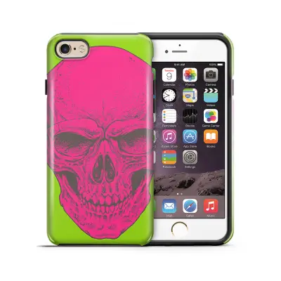 Tough mobilskal till Apple iPhone 6(S) Plus - Dödskalle - Magenta